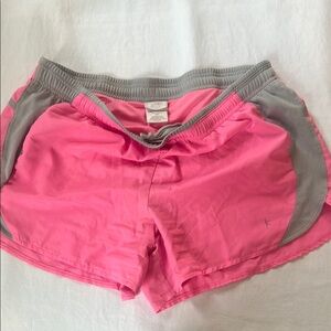 Danskin Pink and Gray Athletic Shorts Lightweight Elastic Waist